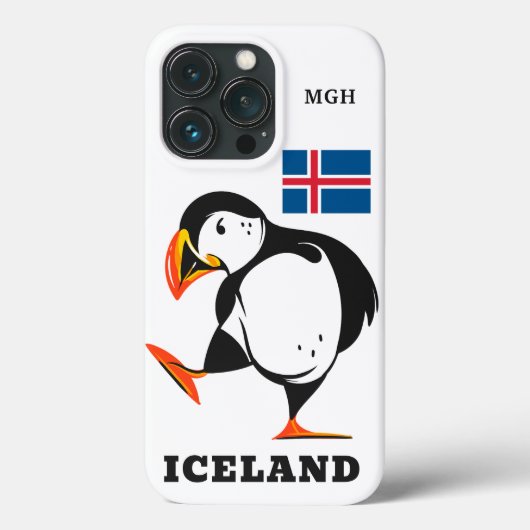 Aangepast monogram IJsland Case-Mate iPhone Case (Achterkant)