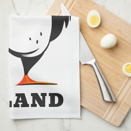 Aangepast monogram IJsland Theedoek (Quarter Fold)