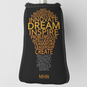 Aangepast monogram Inspirerend Licht Bulb Golfheadcover