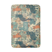 Aangepast Monogram Katten Patroon Badmat (Voorkant Verticaal)