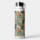 Aangepast Monogram Katten Patroon Waterfles (Achterkant)