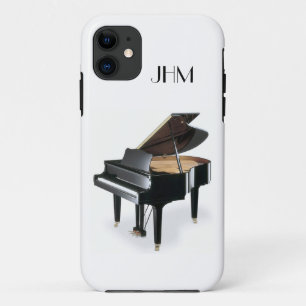 Aangepast monogram klassieke muziek Grand Piano iPhone 11 Hoesje