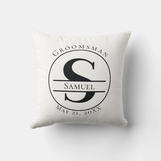 Aangepast monogram kussen (Achterkant)