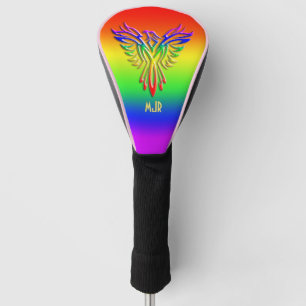 Aangepast monogram, LGBT Rainbow Pride Phoenix Ris Golfheadcover