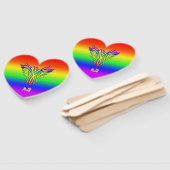Aangepast monogram, LGBT Rainbow Pride Phoenix Ris Handwaaier (Niet-gemonteerd)