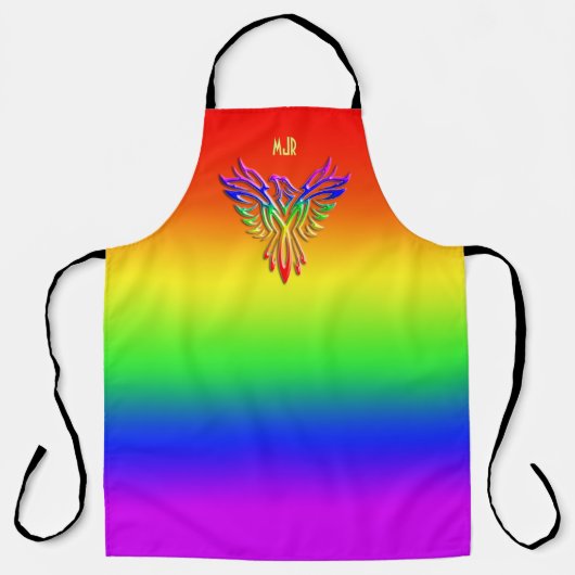 Aangepast monogram, LGBT Rainbow Pride Phoenix Ris Schort (Voorkant)