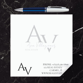 Aangepast Monogram Logo Professioneel Bedrijf Notitieblok