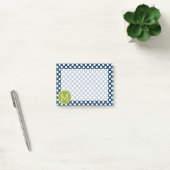 Aangepast monogram marineslauw blauw en kalkgroene post-it® notes (Kantoor)