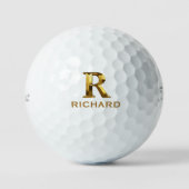 Aangepast monogram met voornaam golfballen (Voorkant)