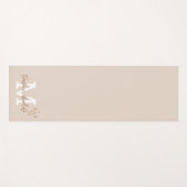 Aangepast monogram Minimale naam Initiaal Beige Yogamat (Voorkant (horizontaal))