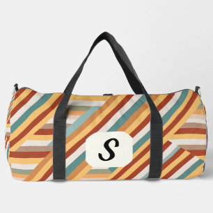 Aangepast monogram modern retro 70er jaren geometr plunjezak