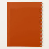 Aangepast monogram, modern Sunset Sinaasappel Planner (Achterkant)