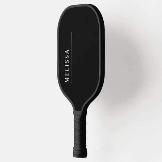 Aangepast monogram, modern zwart-wit pickleball paddle (Links)