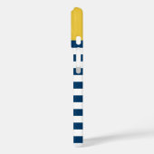 Aangepast monogram moderne maïsgele marineschepen Case-Mate iPhone case (Achterkant / Links)