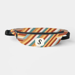 Aangepast Monogram Moderne Retro 70s Geometrisch Heuptasje