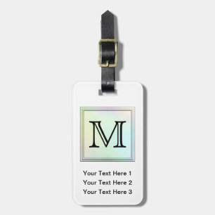Aangepast monogram. , multicolor gedrukt ontwerp. bagagelabel