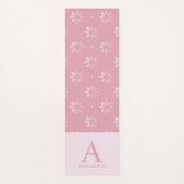 Aangepast monogram Naam Roze Patroon Yogamat (Voorkant)
