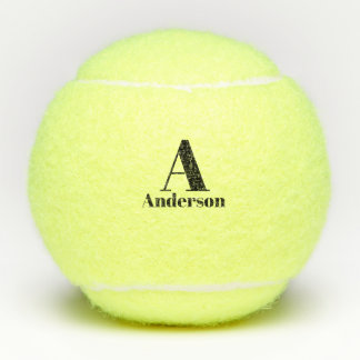 Aangepast monogram & naam tennisballen