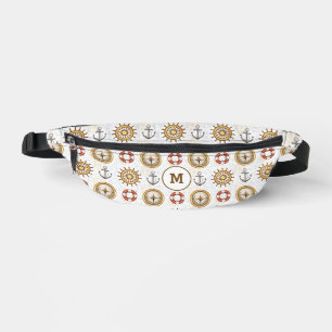 Aangepast monogram nautisch patroon heuptasje