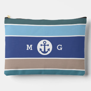 Aangepast monogram nautische strepen etui