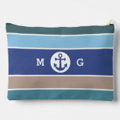Aangepast monogram nautische strepen etui (Achterkant)