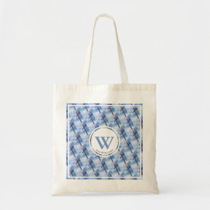 Aangepast monogram paasbroodrooster blauw reurrect tote bag