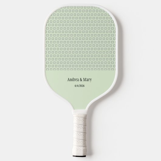 Aangepast monogram patroon en tekst pickleball paddle (Achterkant)