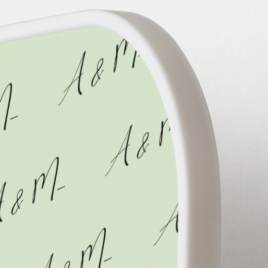 Aangepast monogram patroon en tekst pickleball paddle (Links Detail)