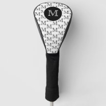 Aangepast monogram-patroon voor wit en zwart