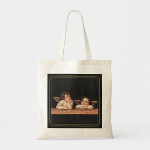 Aangepast Monogram Raphael Cherub Vintage Fijne Ku Tote Bag