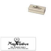 Aangepast Monogram retouradres Rubberstempel (Gestempeld)