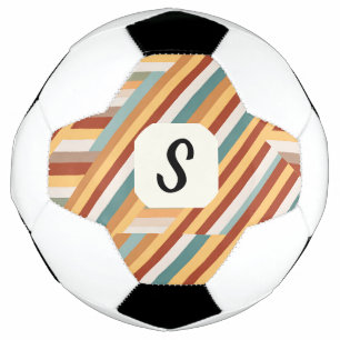 Aangepast Monogram Retro 70s Geometrisch Voetbal