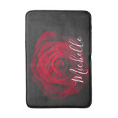 Aangepast monogram rode roze foto badmat (Voorkant Verticaal)