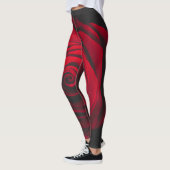 Aangepast monogram rode roze  foto leggings (Links)