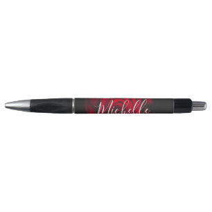 Aangepast monogram rode roze foto pen