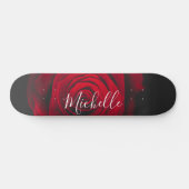 Aangepast monogram rode roze  foto skateboard (Horizontaal)