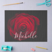 Aangepast monogram rode roze  foto tissuepapier (Craft)