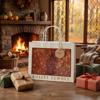 Aangepast Monogram Rosbruine Reeënpopulier Print Groot Cadeauzakje