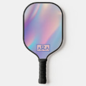 Aangepast monogram roze en paarse gradiënt pickleball paddle (Achterkant)