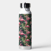 Aangepast Monogram Roze Flamingo's Tropisch Patroo Waterfles (Links)