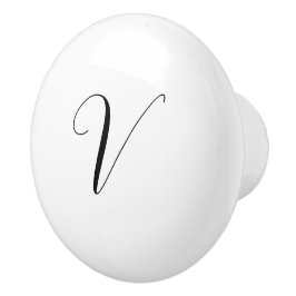 Aangepast monogram script initiaal keramische knop