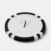 Aangepast monogram script initiaal poker chips (Enkel)