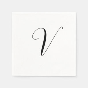 Aangepast monogram script initiaal servet