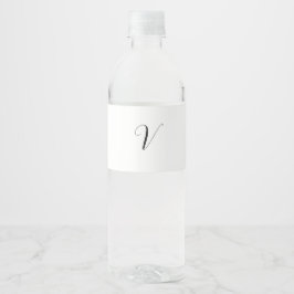 Aangepast monogram script initiaal waterfles etiket