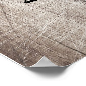 Aangepast monogram Senior Portret Rustic Collage Poster (Hoek)