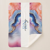 Aangepast monogram sherpa deken (Voorkant)