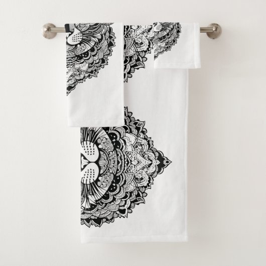 Aangepast Monogram Sierkat Bad Handdoek (Insitu)