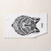 Aangepast Monogram Sierkat Bad Handdoek (Handdoek)
