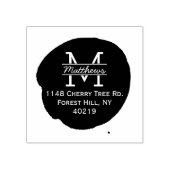 Aangepast monogram stijlvol inktplaat rubberstempel (Afrduk)