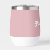 Aangepast monogram, stoffige roze retro typografie (Voorkant)